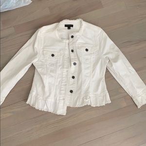 Ann Taylor white jean jacket
